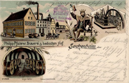 Seckenheim (6800) Brauerei Zum Badischen Hof Inh. Pfisterer 1899 I- - Other & Unclassified