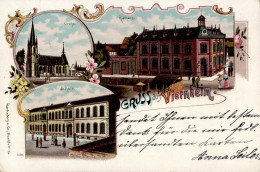 Viernheim (6806) Rathaus KIrche Schule 1898 I-II (Stauchung) - Autres & Non Classés
