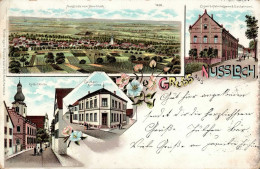 Nußloch (6907) Kath. Kirche Gasthaus Zur Sonne Zigarrenfabrik Loewe & Eschelmann 1899 II (Marke Entfernt, Stauchung) - Sonstige & Ohne Zuordnung