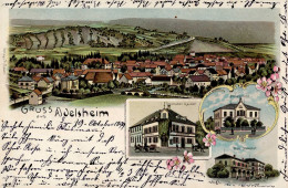 Adelsheim (6962) Gasthaus Deutscher Kaiser Amtsgericht Badischer Bahnhof 1899 I-II - Sonstige & Ohne Zuordnung