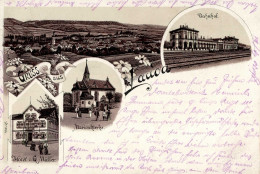 Lauda (6970) Marienkirche Hotel G. Müller Bahnhof 1900 I-II (fleckig, Stauchung) - Other & Unclassified