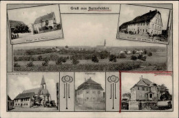 Bernsfelden (6991) Rathaus Kleinkinderschule Gasthaus Zum Goldenen Kreuz II (Stauchung) - Autres & Non Classés