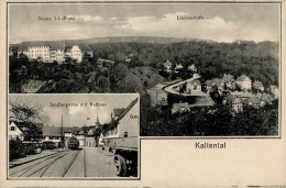 Kaltental (7000) Schule Lindenstrasse Rathaus Straßenbahn I-II (Randmangel) - Other & Unclassified