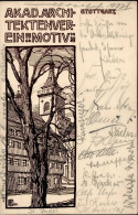 STUTTGART (7000) - Akad. ARCHITEKTENVEREIN Sign. Künstlerkarte 1905 I - Stuttgart