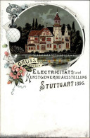 Stuttgart (7000) Elektrizitäts- Und Kunstausstellung 1896 Schukerthaus I-II (VS Fleckig) - Stuttgart