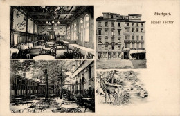 Stuttgart (7000) Hotel Textor 1914 I-II (Ecken Gestaucht) - Stuttgart