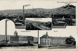 Untertürkheim (7000) Elektrizitätswerk Kgl. Kapelle Rotenberg Neckarbrücke Schule I-II (VS Gebrauchsspuren) - Stuttgart