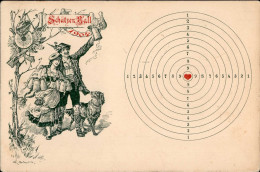 Stuttgart (7000) Schützenball 1904 Sign. Schule II (Stauchung, Marke Entfernt) - Stuttgart