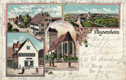 Dagersheim (7030) Gasthaus Zum Waldhorn Handlung Ziegler Fahrrad 1904 II (Stauchung) Cycles - Other & Unclassified