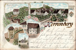 Herrenberg (7033) Haushaltungsschule 1897 II (Stauchungen) - Altri & Non Classificati
