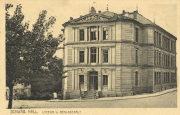 Schwäbisch Hall (7170) Lyceum Und Realanstalt 1914 II (Stauchung, Marke Entfernt) - Sonstige & Ohne Zuordnung