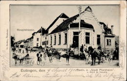 Eutingen (7241) Hauptstrasse Gasthaus Zur Stadt Pforzheim Fahrrad 1905 II (Stauchungen) Cycles - Autres & Non Classés