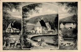 Leonberg (7250) Kurhaus Glemseck Jagdhaus Hubertusbrunn Hofgut Seehaus 1913 I-II (RS Fleckig) - Sonstige & Ohne Zuordnung