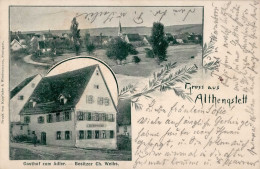 Althengstett (7262) Gasthaus Zum Adler 1903 I-II - Otros & Sin Clasificación