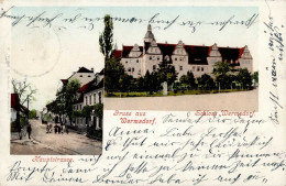 Wermsdorf (7264) Hauptstrasse Schloss 1902 II (Stempeldurchdruck) - Otros & Sin Clasificación