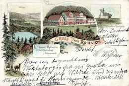 Freudenstadt (7290) Hotel Ruhestein Wildsee Signalturm 1898 I-II (fleckig, Ecken Abgestossen) - Andere & Zonder Classificatie