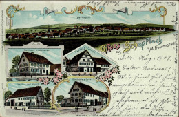 Schopfloch (7294) Gasthaus Zum Schwanen Gasthaus Zum Hirsch Gasthaus Zum Ochsen 1907 I- - Andere & Zonder Classificatie