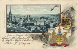 Esslingen Am Neckar (7300) Präge-Karte 1900 II- (Reißnagelloch, Marke Teilweise Entfernt) - Esslingen