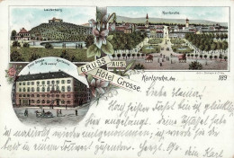 Karlsruhe (7500) Hotel Grosse A. Nassory Lauterberg 1896 Vorläufer I-II (Ecken Abgestossen) - Karlsruhe