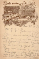 Karlsruhe (7500) Vorläufer Gasthaus Moninger 1897 I-II - Karlsruhe