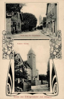 Ettlingenweier (7505) Ortsstrasse Kath. Kirche 1915 I- - Ettlingen