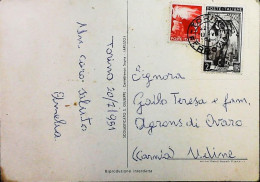 Italy - Repubblica - Democratica + Italia Al Lavoro Lettera / Cartolina Da Torino - S7252 - 1946-60: Storia Postale