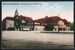 AK Mönchengladbach, Eingang Zum Volksgarten, Strassenbahn  - Tramways