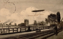 Maxau (7500) Zeppelin Gasthaus Melcher Eisenbahn 1913 I Chemin De Fer Dirigeable - Karlsruhe