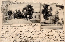 Mühlburg (7500) Kaiser-Allee Gasthaus Zur Kaiser-Allee St. Peter Und Paulskirche I- - Karlsruhe