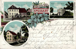Spessart (7505) Gasthaus Zum Adler Kirche Schule Wasserreservoir 1904 I-II - Karlsruhe