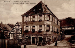 Spessart (7505) Gasthaus Zum Strauß Inh. Ochs 1931 I-II (Marke Entfernt) - Karlsruhe