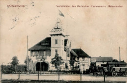 Karlsruhe (7500) Vereins-Gasthaus Des Karlsruher Rudervereins Salamander 1907 I-II - Karlsruhe