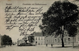 Rastatt (7550) Fruchthalle Mit Pfeifferbrunnen 1909 I-II - Karlsruhe