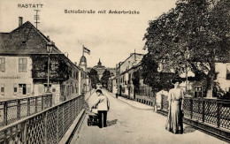 Rastatt (7550) Schloßstrasse Mit Ankerbrücke 1911 I-II - Karlsruhe