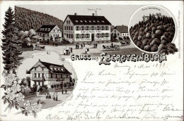 Ebersteinburg (7570) Hotel Zur Krone Inh. Utz 1898 I-II (Stauchung) - Karlsruhe