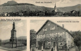 Steinbach (7570) Gasthaus Zur Linde Bes. Mast, Anton Denkmal 1925 I-II - Karlsruhe