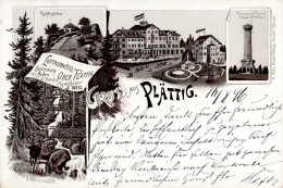 Plättig (7580) Vorläufer 1896 Hotel Ober Plättig I- - Karlsruhe