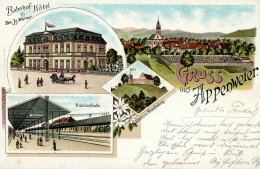 Appenweier (7604) Bahnhof-Hotel Inh. Werner Bahnhofhalle Schloss Staufenberg 1901 I- - Karlsruhe