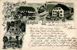 Lautenbach (7606) Hotel Zum Schwan Inh. Sester 1906 I-II (Stauchung) - Karlsruhe