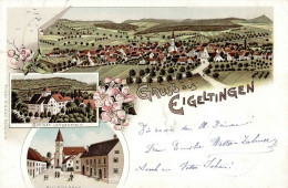 Eigeltingen (7706) Schloss Langenstein Kirchstrasse 1900 II (Stauchung) - Karlsruhe