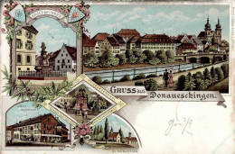 Donaueschingen (7710) Hotel Schützen Kriegerdenkmal 1897 II (kleine Stauchung) - Karlsruhe