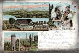 Triberg Im Schwarzwald (7740) Gasthaus Fuchsfalle Tracht 1899 II (kleine Stauchung) - Karlsruhe