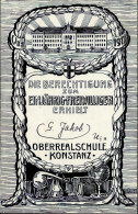 Konstanz (7750) Berechtigung Zum Einjährig-Freiwilligen Der Oberrealschule 1911 Signiert I - Konstanz