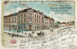 Konstanz (7750) Gasthaus Scheffelhof 1901 II (kleine Stauchung) - Konstanz