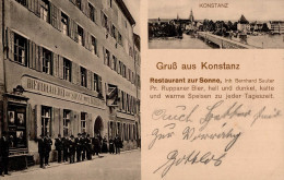 Konstanz (7750) Gasthaus Zur Sonne 1915 I - Konstanz