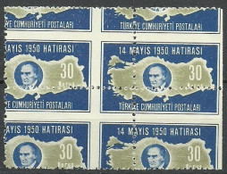 Turkey; 1950 General Elections 30 K. Perforation ERROR - Unused Stamps