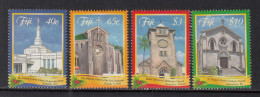 2014 Fiji Christmas Noel Navidad Mormons Churches Complete Set Of 4 MNH - Fidji (1970-...)