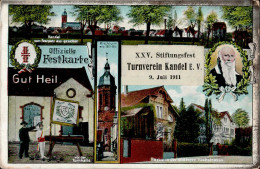 Kandel (7811) XXV. Stiftungsfest Turnverein Kandel E. V. 1911 Mittlere Hochstrasse I-II (Marke Entfernt) - Otros & Sin Clasificación