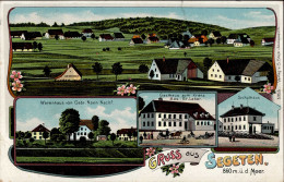 Segeten (7883) Warenhandlung Nann Gasthaus Zum Kranz Schulhaus 1910 II (Stauchung) - Other & Unclassified