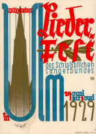Ulm (7900) 32. Allgemeines Liederfest Des Schwäbischen Sängerbundes 1929 II (Stempeldurchdruck) - Other & Unclassified